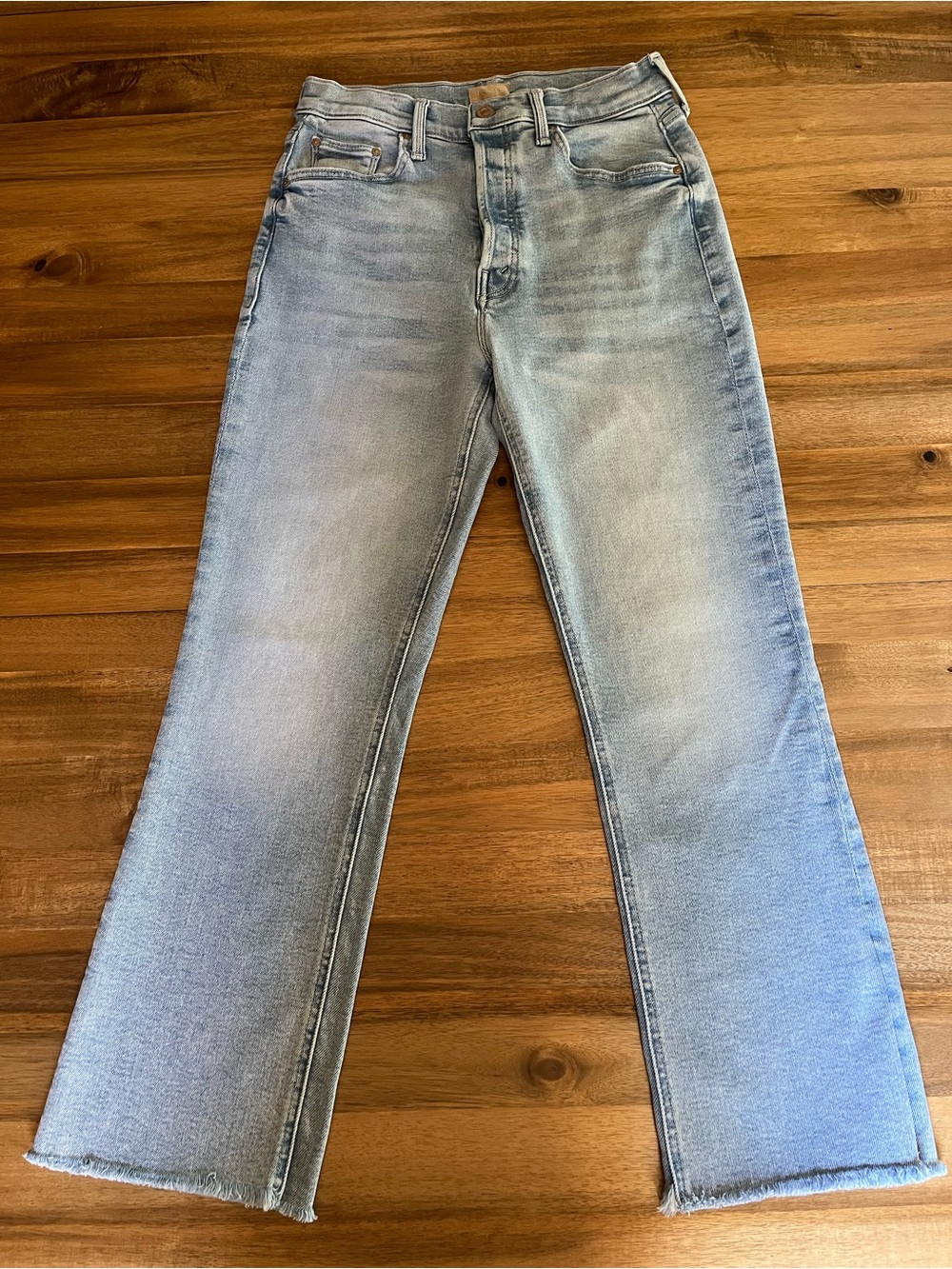 MOTHER Tripper Ankle Fray Light Wash Jeans - Size 27 - Picture 6 of 11